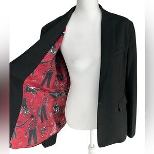 FUN WEAR NIGHTMARE ON ELM STREET / Black Blazer Freddy Krueger Lining / Size 12